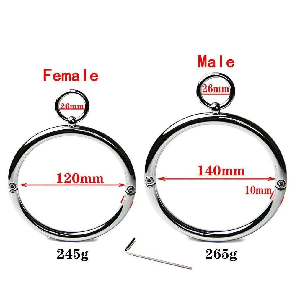 other health beauty items female y necklace rolled stainless steel slave collars/slave neck ring adt products/bdsm toy sm439 drop d