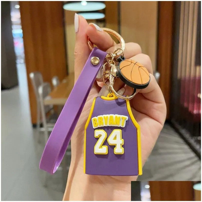 decompression toy creative cartoon cute basketball doll keychain pendant dolls couple accessories leather strap car key chain bag