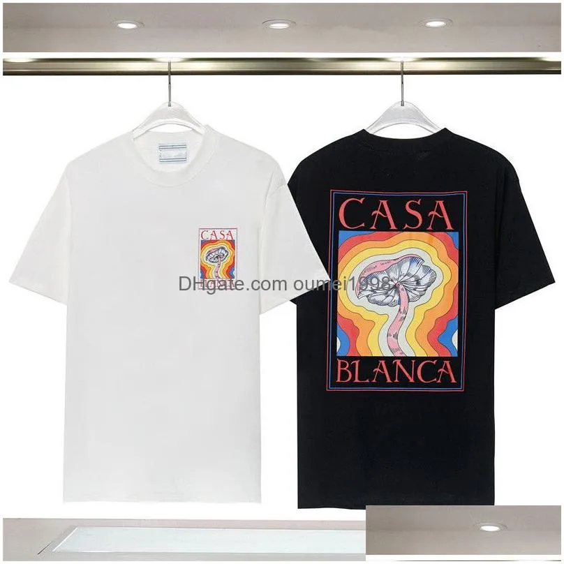 Designer Mens T shirts Printed Fashion man T-shirt Cotton Casual Tees Short Sleeve Hip Hop Casablanc Streetwear Luxury TShirts SIZE