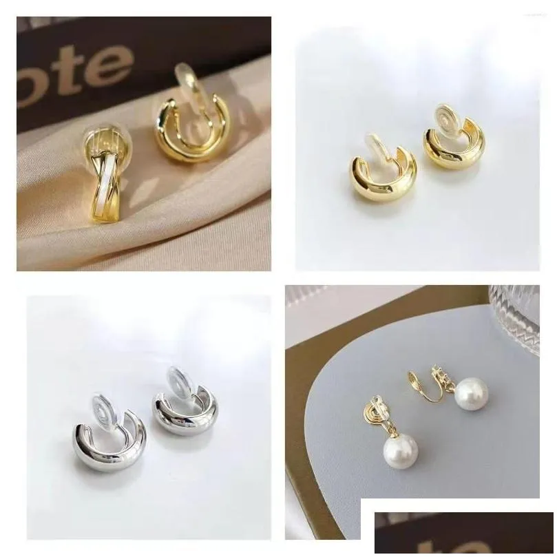 Backs Earrings Mosquito Coil Ear Clips Without Pierced Women`s Simple Clip On Combination