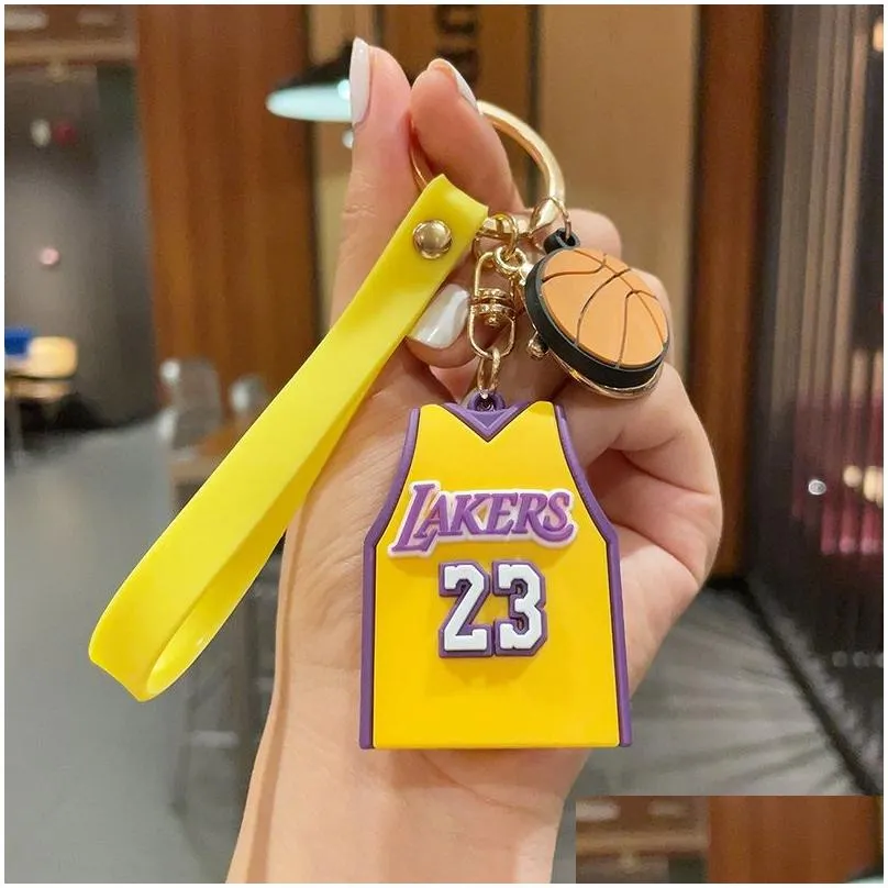 decompression toy creative cartoon cute basketball doll keychain pendant dolls couple accessories leather strap car key chain bag