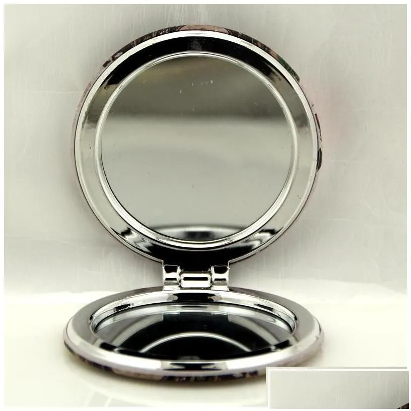 compact mirrors wholesale portable double sides pocket make up mirror stainless steel frame eiffel tower cosmetic makeup mini beauty