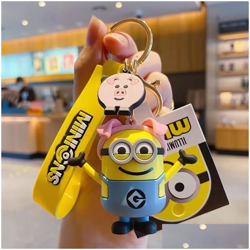 decompression toy cartoon cute little yellow one zodiac doll glue car key chain pendant