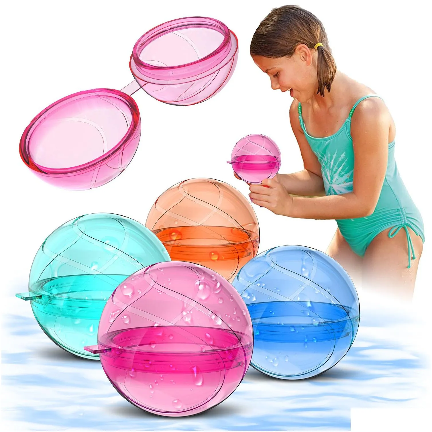  creative silicone fast-fill water ball water fight toys silicone water balloon ocean ball