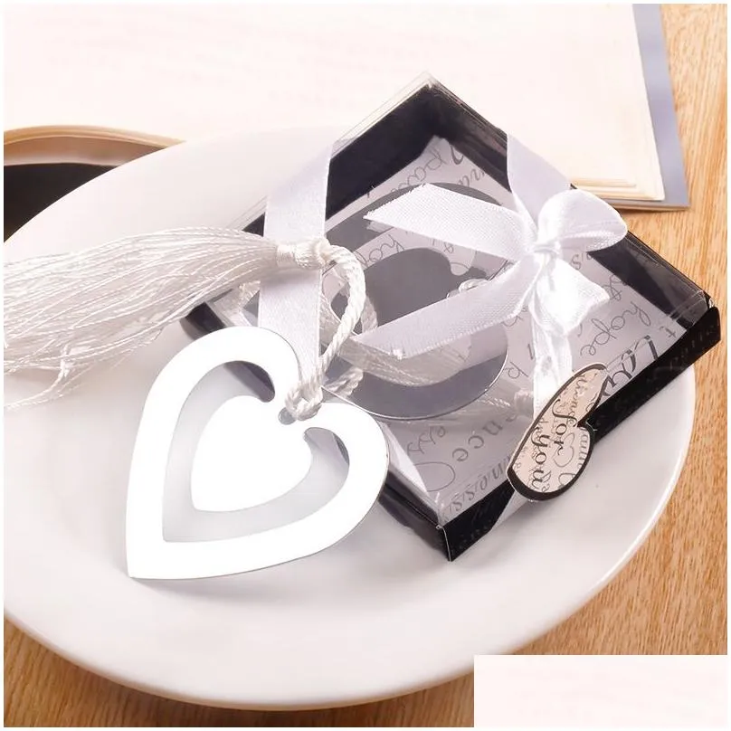 Party Favor Double Heart Metal Bookmarks With Tassels Baby Shower  Christening Birthday Wedding Back To School Wen4498 Drop Delivery From  Crocharmsbag, $0.79
