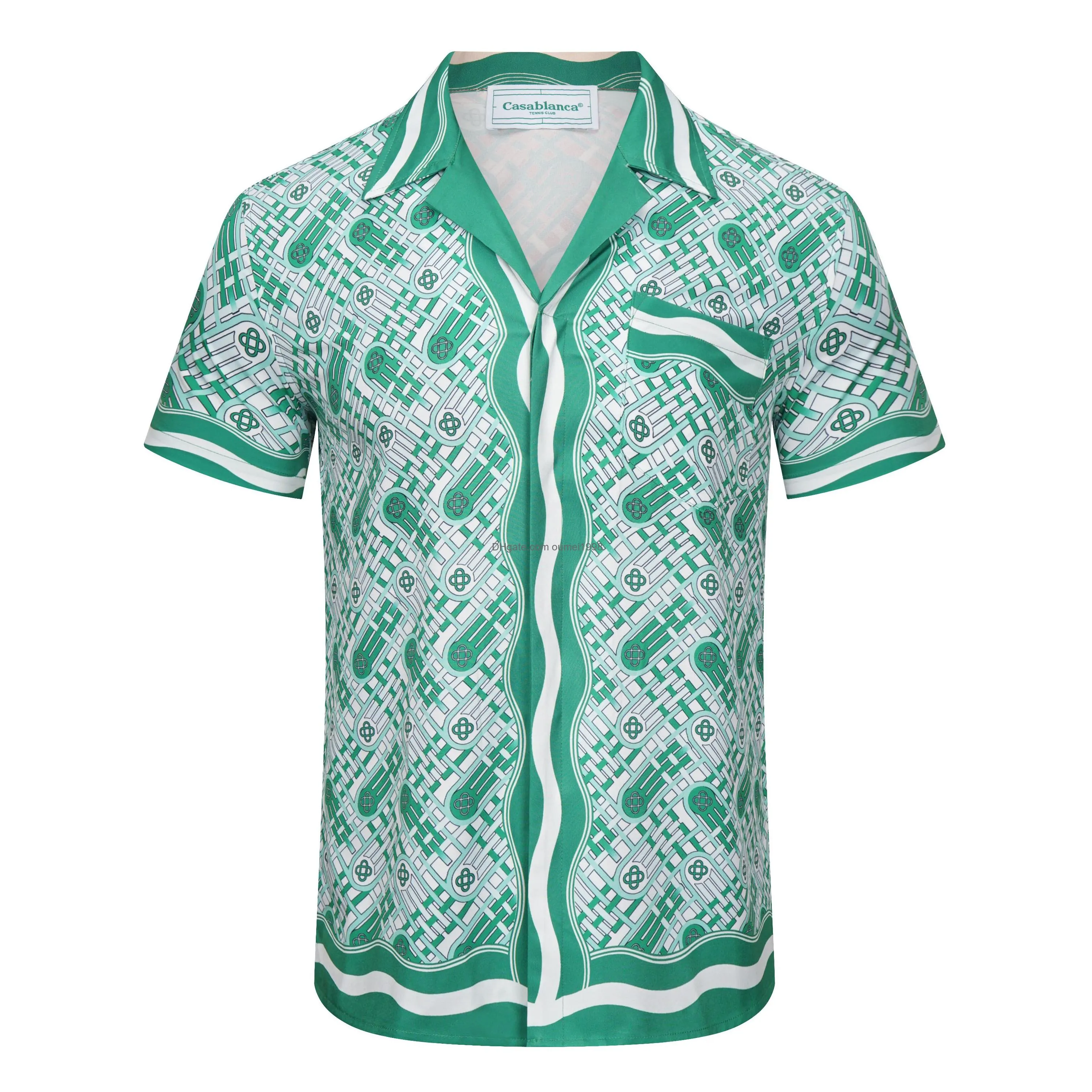 Casablanc Shirt Designer Shirt Men Shirts Casual Breathable thin shirts Fashion comfortable High quality tshirts US Size M-3XL