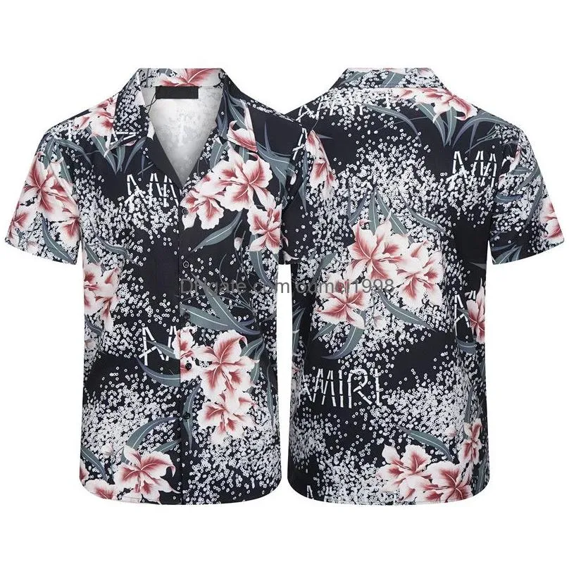 mens designer shirts casablanc Hawaii Shirts dress shirt printing pattern camicia unisex button up hemd