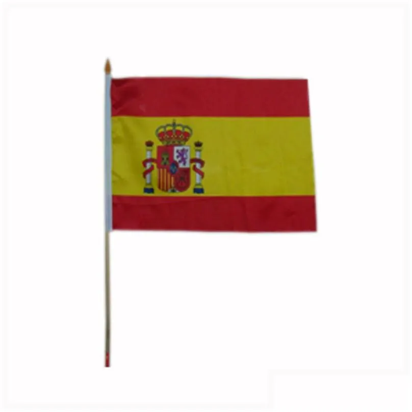 the small size flag 100pcs/lot 14x21cm spain country flag spain sports fans flag factory directly