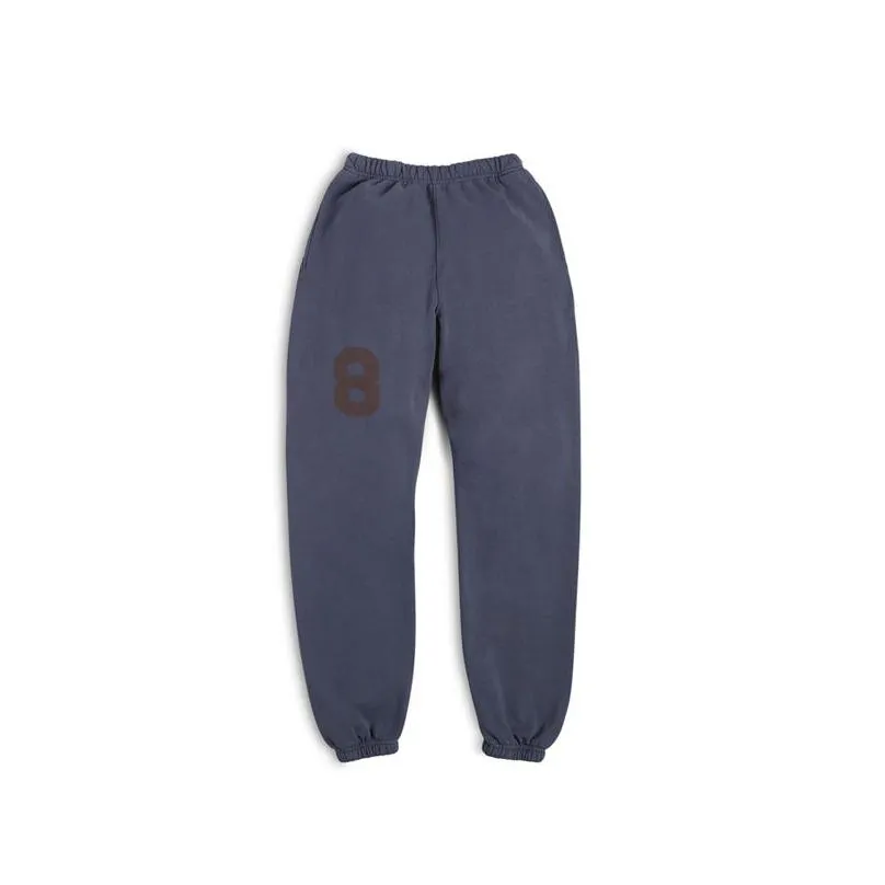 23ss autumn winter europe elastic pants trousers 8th casual vintage washed blue sweatpants men women jogger
