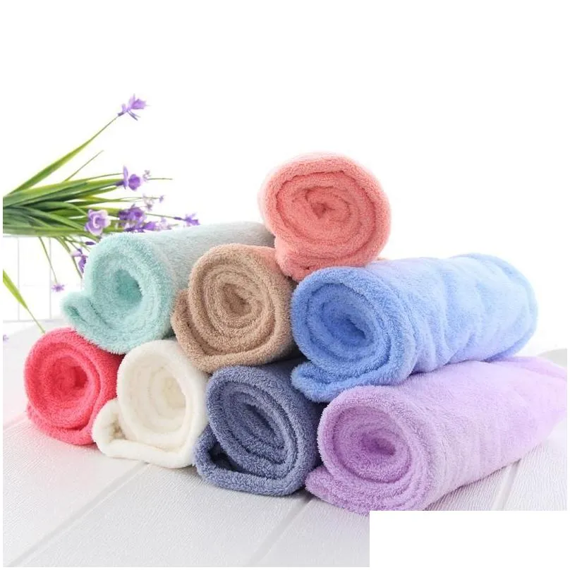 drying turban towel polyester wrap solid quick dry absorbent shower cap for long hair sea gwc12