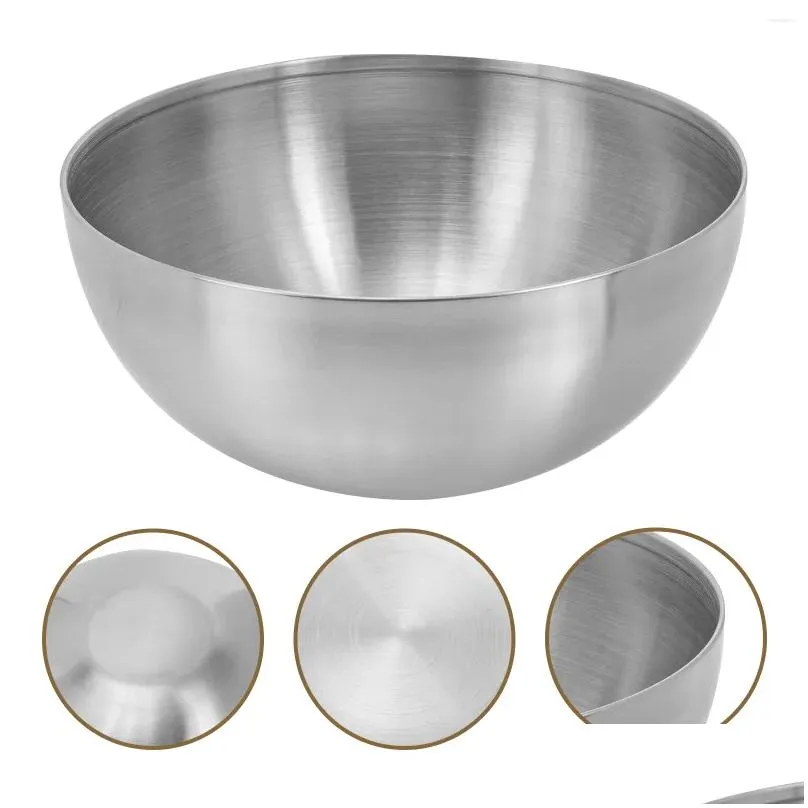 bowls insulated soup bowl metal cooking pho pasta egg mixing large stainless steel