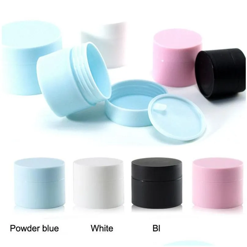 wholesale High Quality 5G 15G 20G 30G PP Cosmetic Cream Jars Packing Bottles With Lid Empty Lotion Container Black Blue Pink White