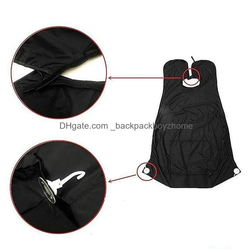 120*80cm man bathroom apron male black beard apron hair shave apron for men waterproof floral cloth household cleaning protector