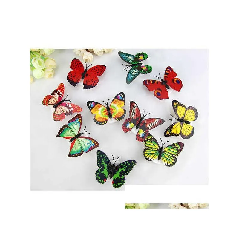 New Butterfly LED Wall Light Self-adhesive Creative Night Light Indoor Atmosphere Light Glow In The Dark Wall Home Room Decoration