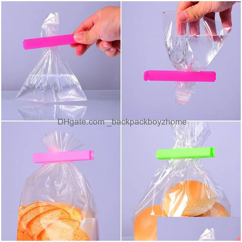 11cm random color portable new kitchen storage food snack seal sealing bag clips sealer clamp plastic tool bag clip