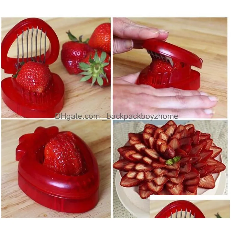 creative strawberry slicer fruit vegetable tools carving cake decorative cutter kitchen gadget accessories fruit carving knife cutter