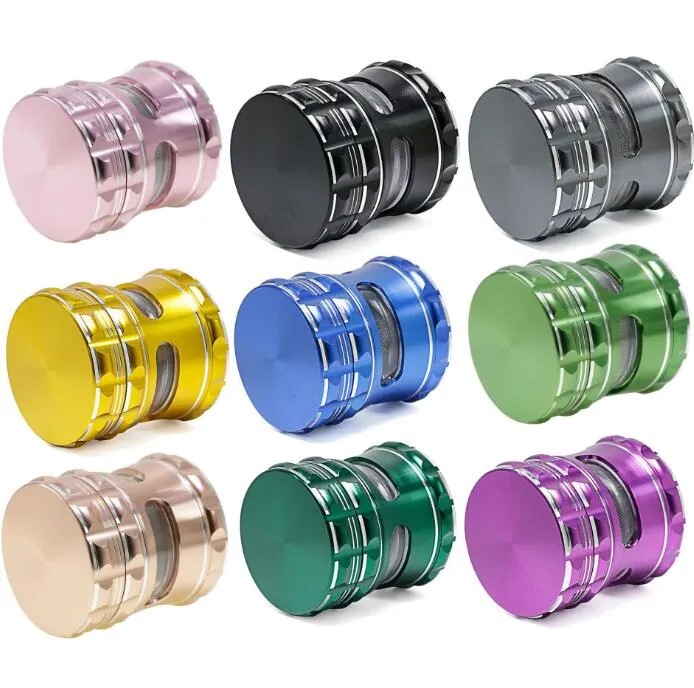 4 layers diameter 63mm herb grinder tobacco crusher smoking accessories smoke accessroy various series color randomly send cnc teeth colorful tools