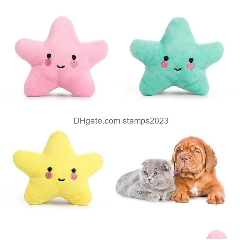 cute dog toy plush pets stars toy soft fleece dog toys shrilling decompression tool pet squeeze sound cats dog toys