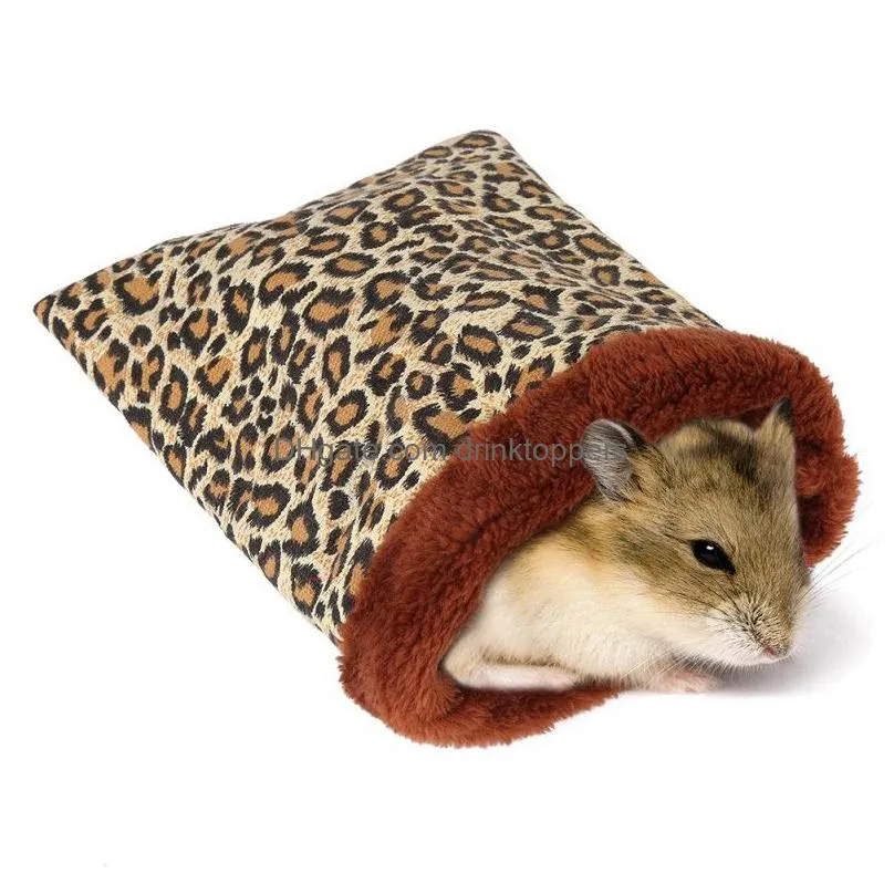 warm hamster bed house soft plush guinea pig bed rat nest small animals mouse sleeping bag house hamster cage 5 colors