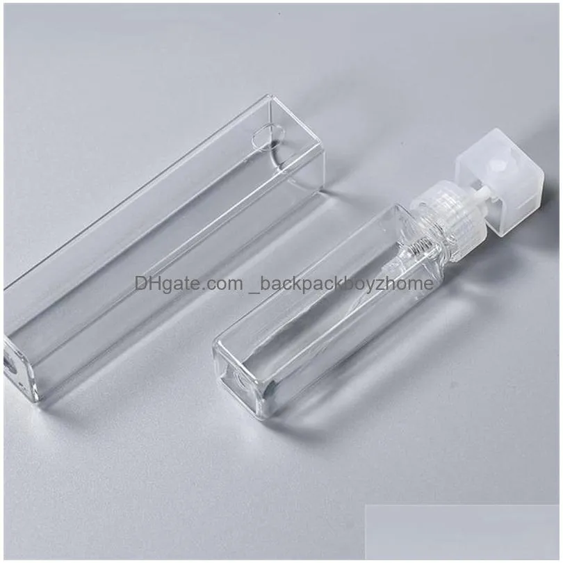 wholesale wholesale 15ml square spray bottle empty plastic cosmetic bottles portable mini travel perfume packing bottles party favor