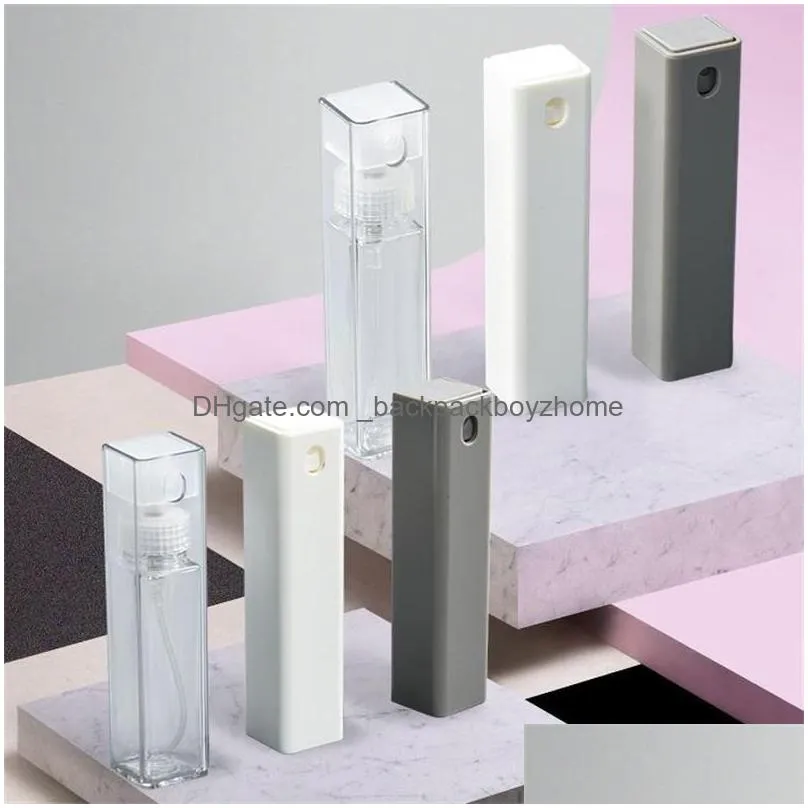 wholesale wholesale 15ml square spray bottle empty plastic cosmetic bottles portable mini travel perfume packing bottles party favor