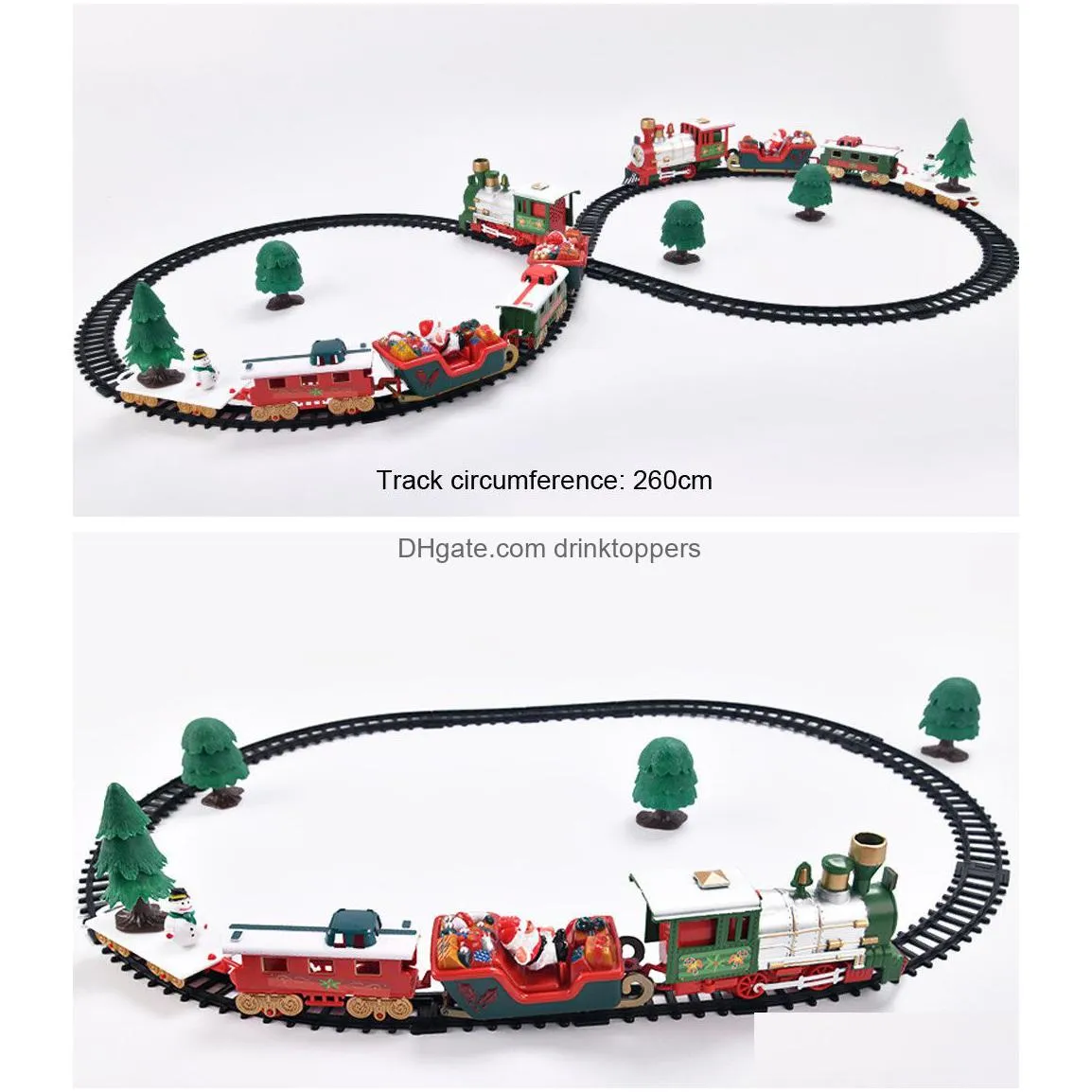 40 christmas train set with lights and sounds christmas train set railway tracks battery operated toys xmas train gift for kids