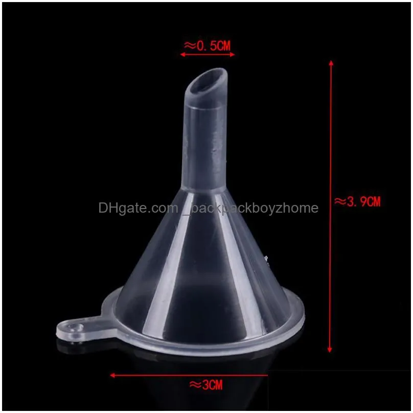 plastic small mini funnels diffuser liquid perfume bottle oil labs for chemical liquid  oils blends perfume craft wholesale