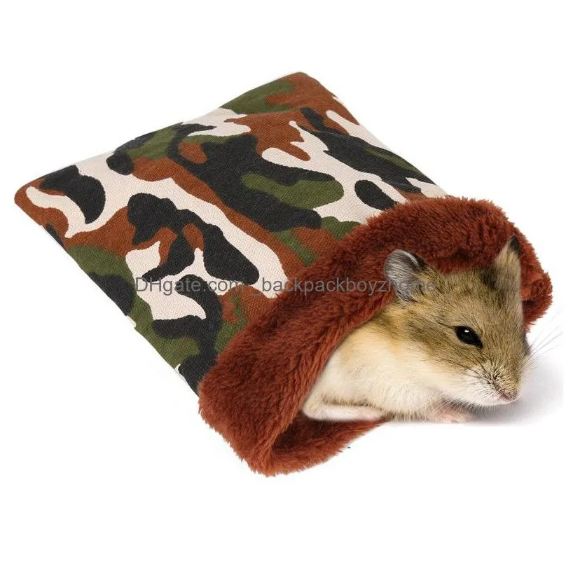 warm hamster bed house soft plush guinea pig bed rat nest small animals mouse sleeping bag house hamster cage 5 colors