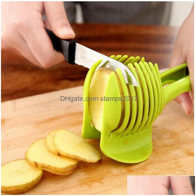plastic potato slicer tomato cutter shredders fruit vegetable tools onion lemon cutting holder kitchen gadgets cooking tools