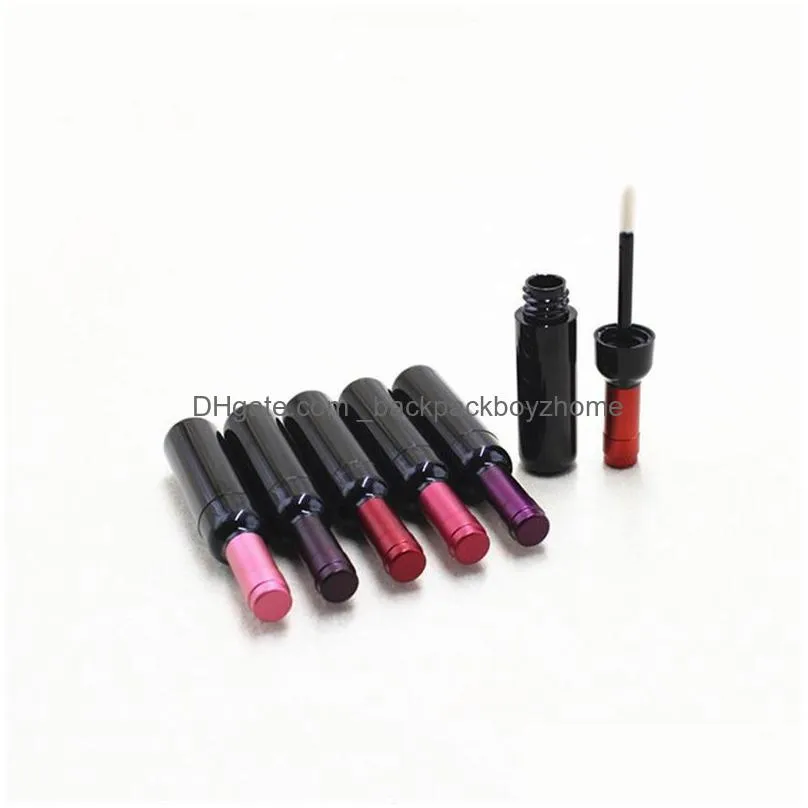 wholesale 5ml cute lip gloss containers wine shaped empty lipgloss tube lipstick refillable bottle cosmetic diy packaging