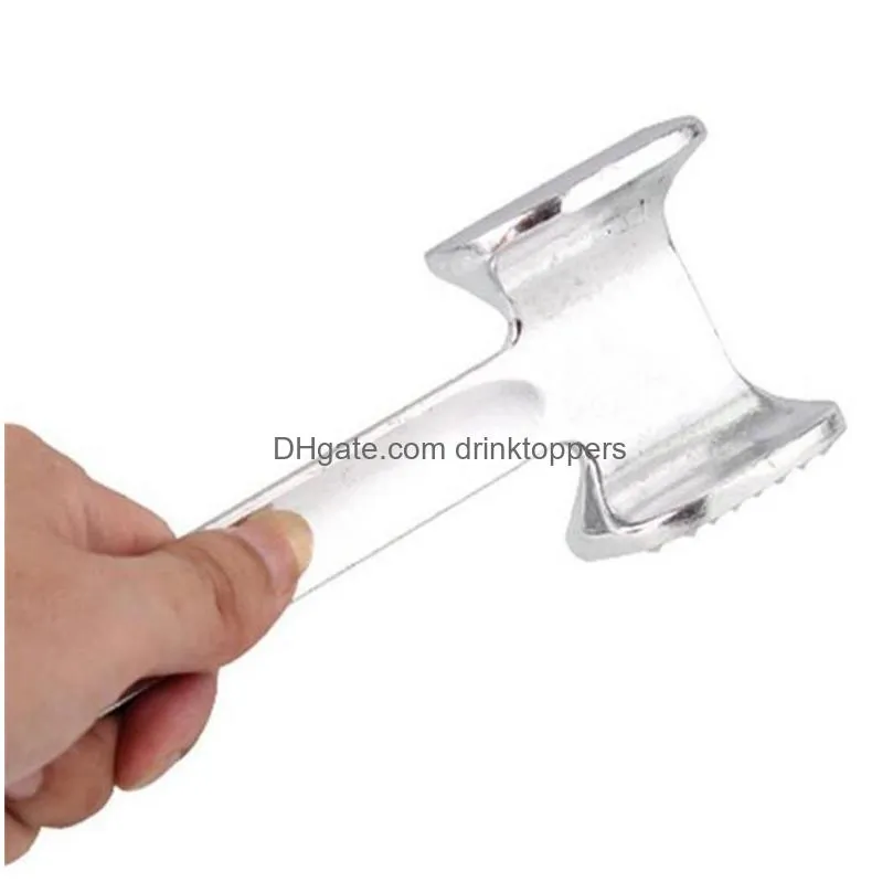 19.5cm kitchen gadgets multifunction meat hammer two sides loose tenderizers portable steak pork tools aluminum alloy drop 