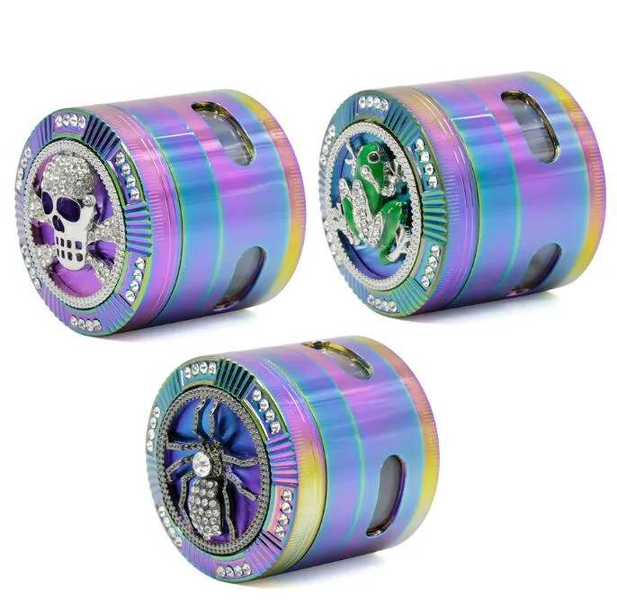 4 layers diameter 63mm herb grinder tobacco crusher smoking accessories smoke accessroy various series color randomly send cnc teeth colorful tools