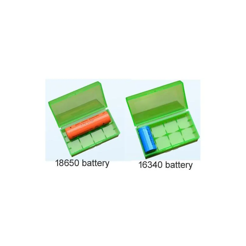 portable carrying box 18650 battery case storage acrylic box colorful plastic safety box for 18650 battery and 16340 battery6 color