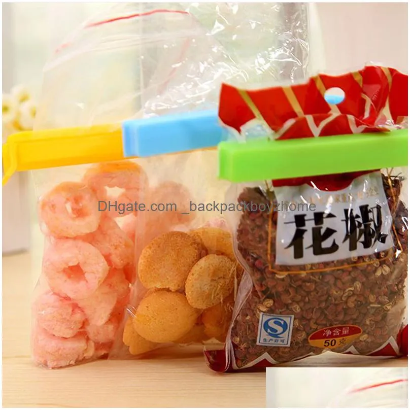 11cm random color portable new kitchen storage food snack seal sealing bag clips sealer clamp plastic tool bag clip