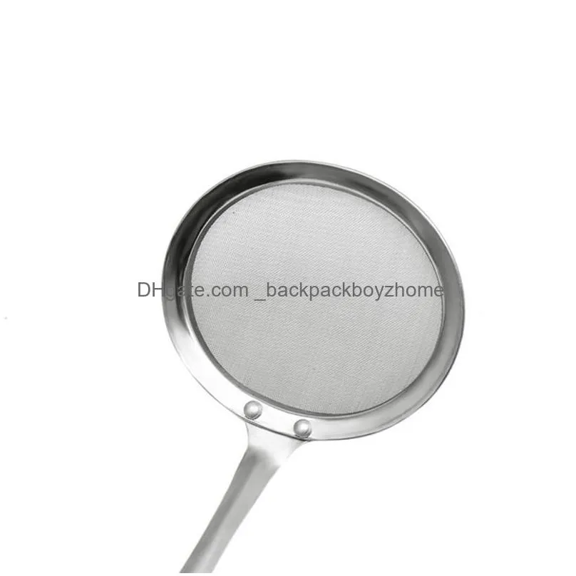 super thick stainless steel hot pot filter soup skimmer spoon mesh strainer fat oil skim grease foam kitchen accessories