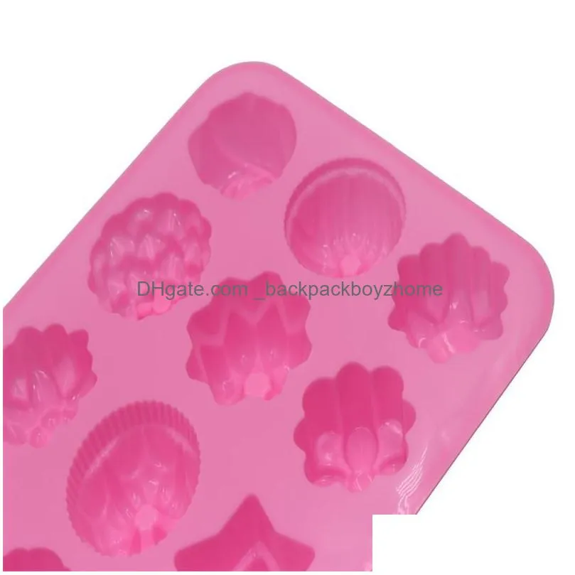 diy kitchen silicone 12 grids flower shape muffin silicone bakeware rubber baking mould chocolate egg tart mold 21*16cm