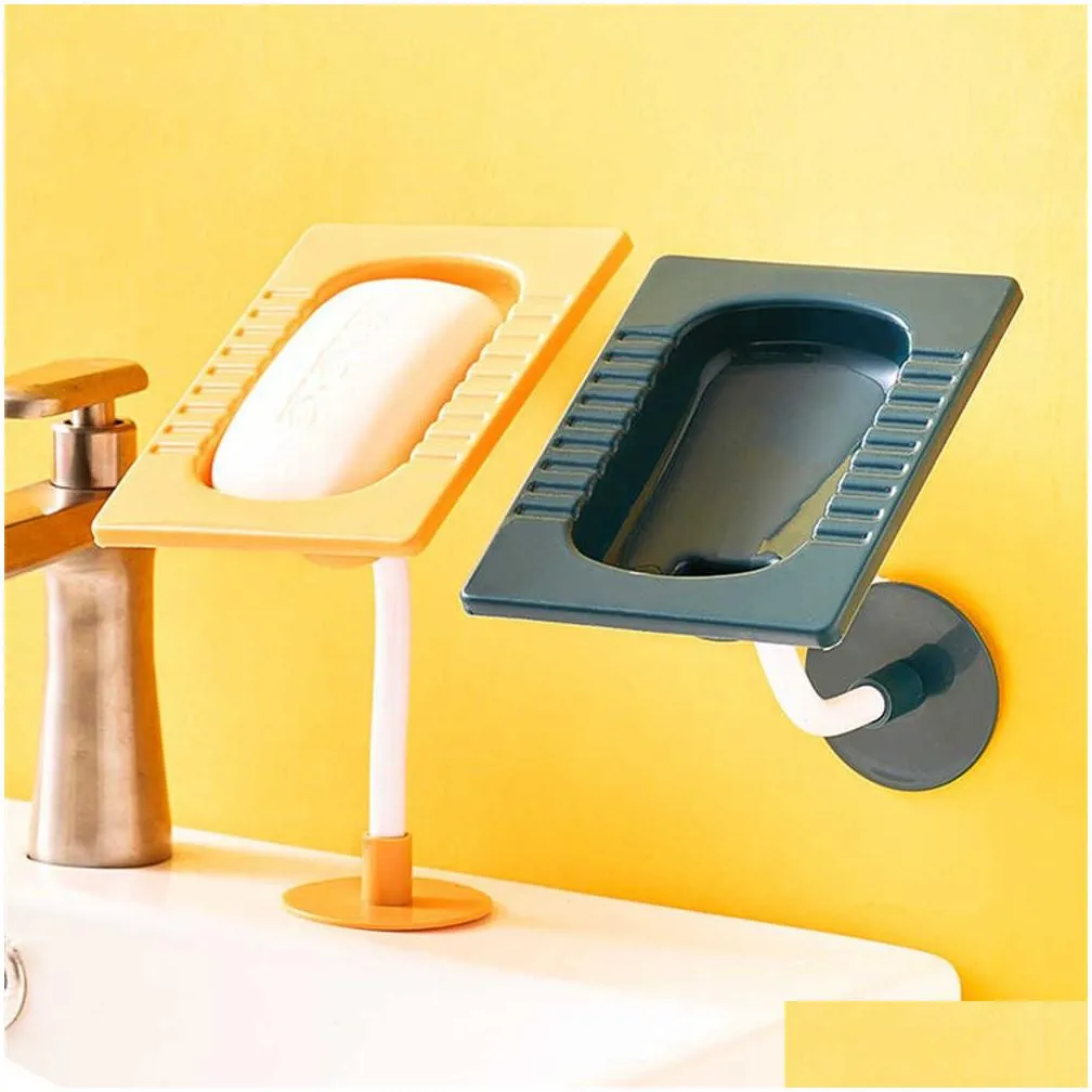 New Originality Not Afraid Of Dampness Maokeng Creative Soap Box Clean And Hygienic Wall Mounted Drainage Soap Tray Firm And Secure