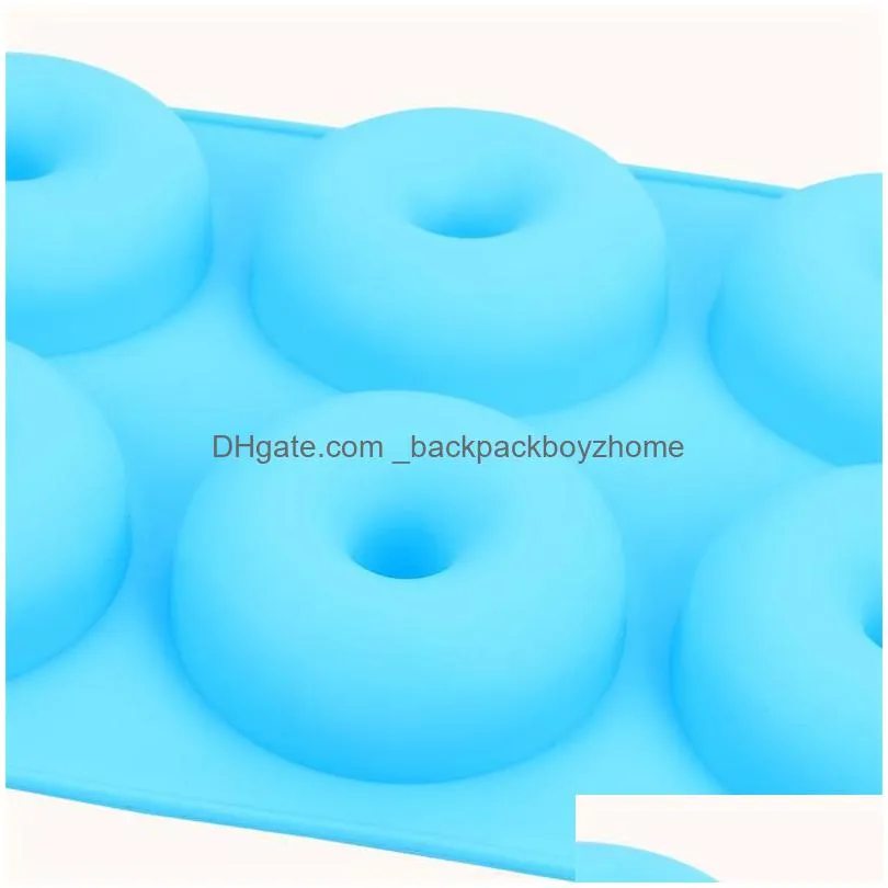 chocolate biscuit cake mold donut mold reusable 6-cavity silicone donut baking pan non-stick candy 3d mold diy cake mould