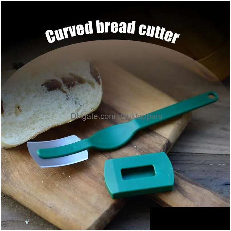 arc bread knife stainless steel baguette cutting french toas cutter curved bread knife cutter prestrel bagel bread tools