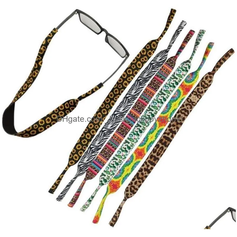 neoprene glasses rope party favor single-sided printing swimming ski outdoor sports protect glasses lanyard