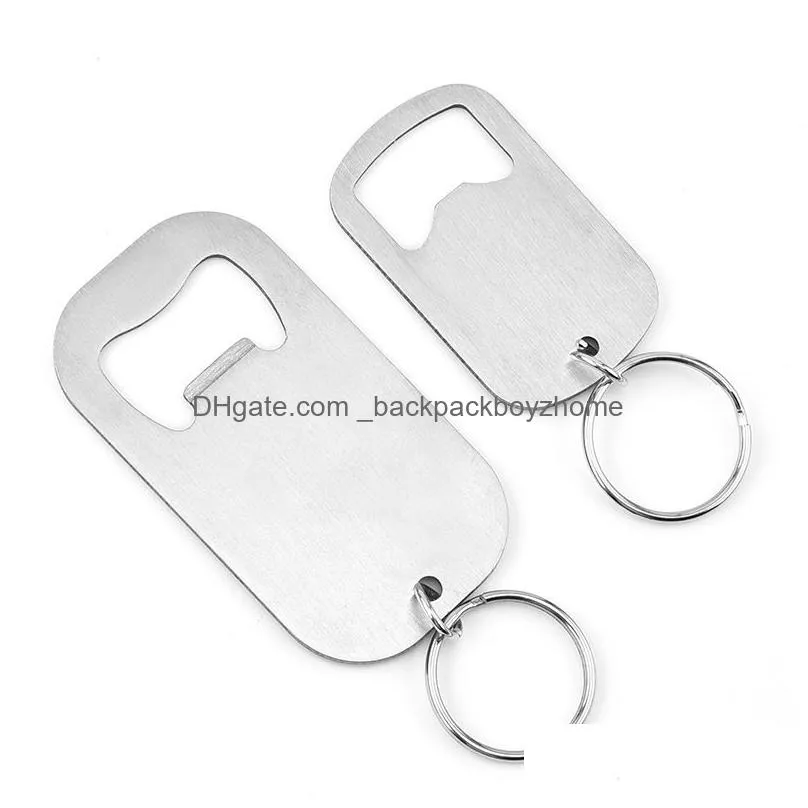 portable stainless steel bottle openers beverage beer opener keychain creative home kitchen bar tools