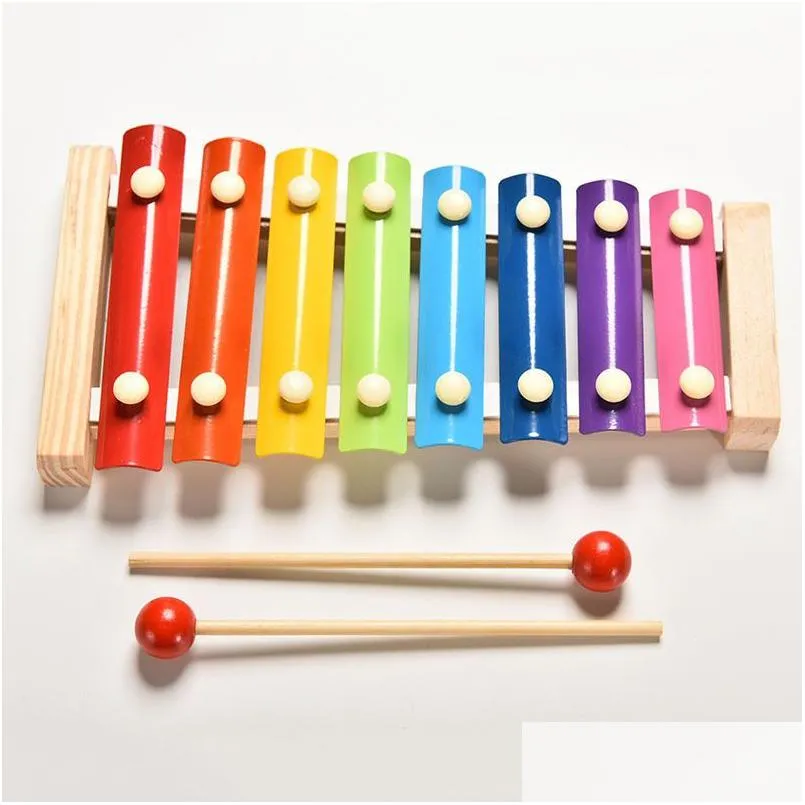 Wooden Xylophone Percussions Baby Music Instrument Toy Infant Musical Funny Toys For Boy Girls Educational Toys