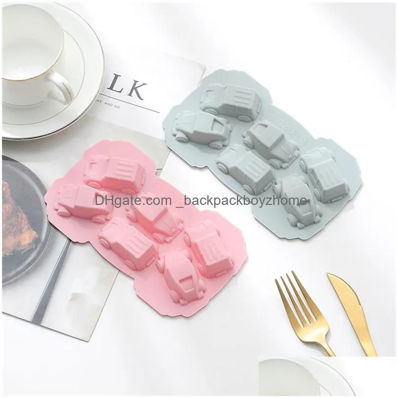 creative cake chocolate molds silicone cake pudding 3d car shape mould home kitchen baking tool