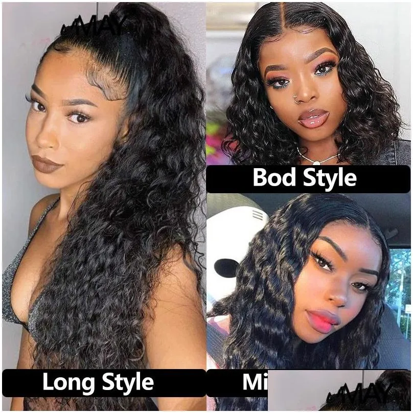 Loose Curl 250 Density 13X6 Lace Front Human Hair Wigs 360 Lace Frontal Wig Brazilian Remy Water Wave 30 Inch Full You May