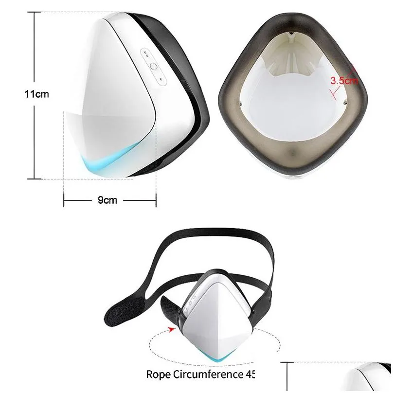face mask smart facemask hh01 portable mini air purifier with filter pm2 5-proof masking beautiful and high quality257p