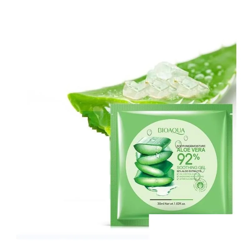 BIOAQUA Natural Aloe Vera Gel Face Mask Moisturizing Oil Control Wrapped Mask Shrink Pores Facial Mask Cosmetic Skin Care