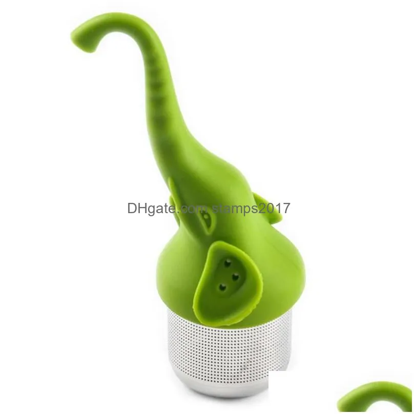  elephant tea infuser teapot filter elephant silicone tea leaves strainer for tea coffee drinkware kitchen supplies