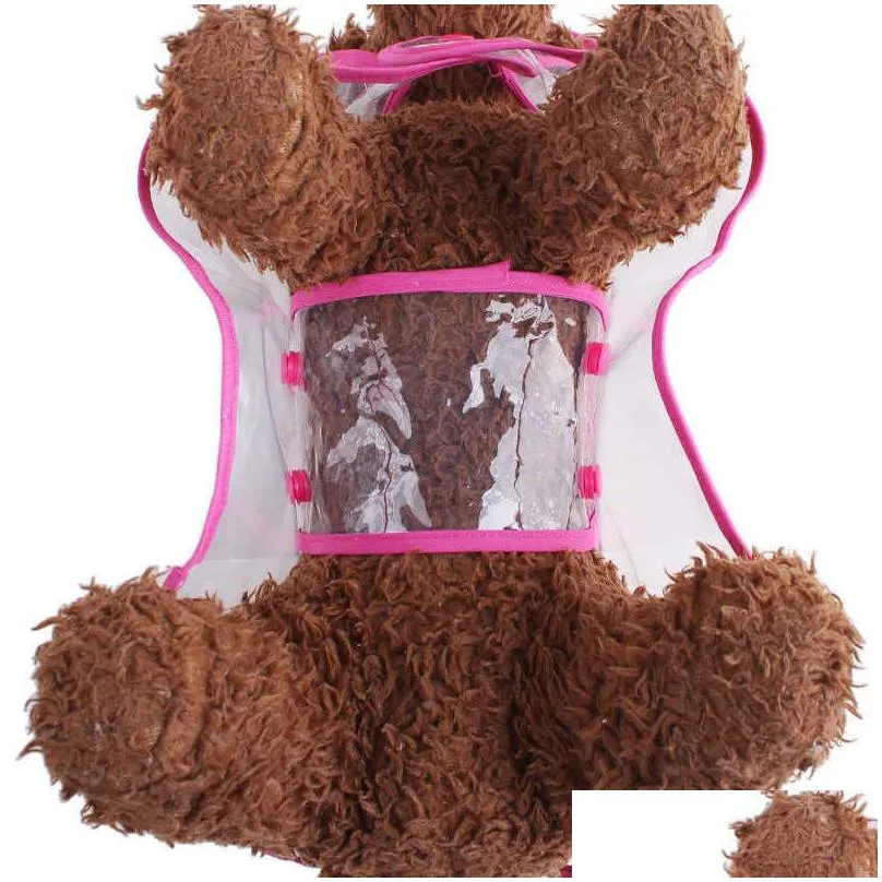 New Hooded Pet Dog Raincoat Waterproof For Small Medium Dogs Cats Transparent Puppy Jumpsuit Raincoat Dog Raincoats Clothes Supplies