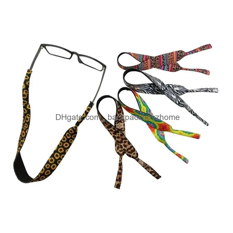 neoprene glasses rope party favor single-sided printing swimming ski outdoor sports protect glasses lanyard