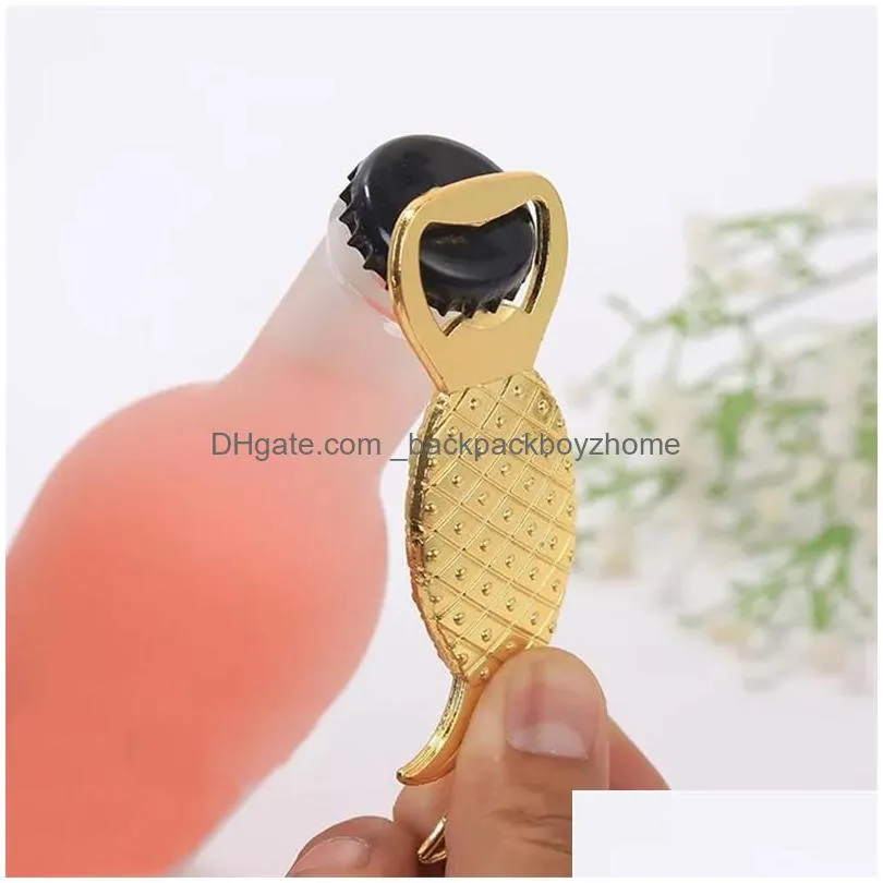 metal pineapple beer bottle opener party decoration supplies gold ananas wedding favors gifts household kitchen bar gadgets